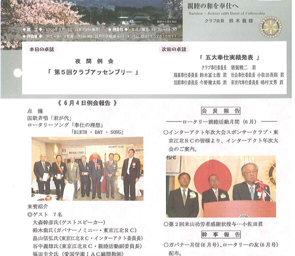 2013年6月11日　週報