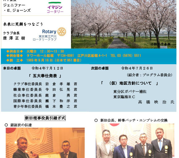 2022年7月12日　週報