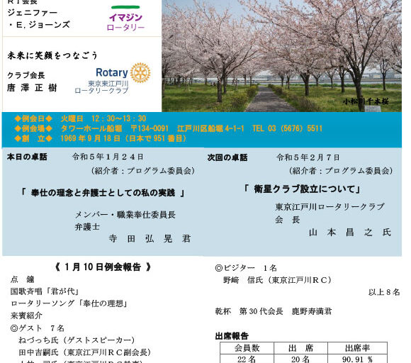 2023年1月24日　週報