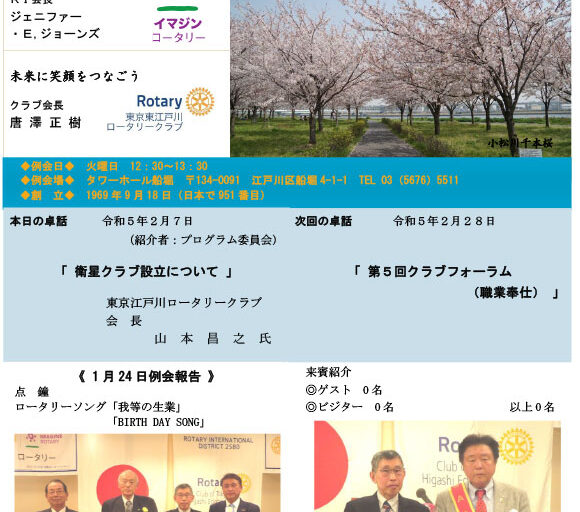 2023年2月7日　週報