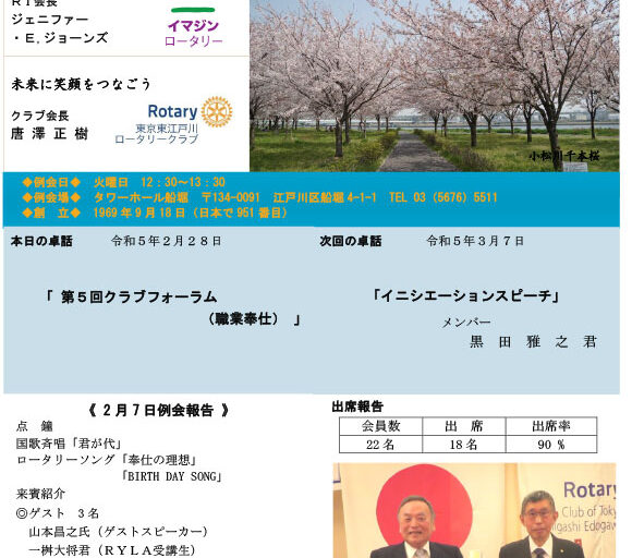 2023年2月28日　週報