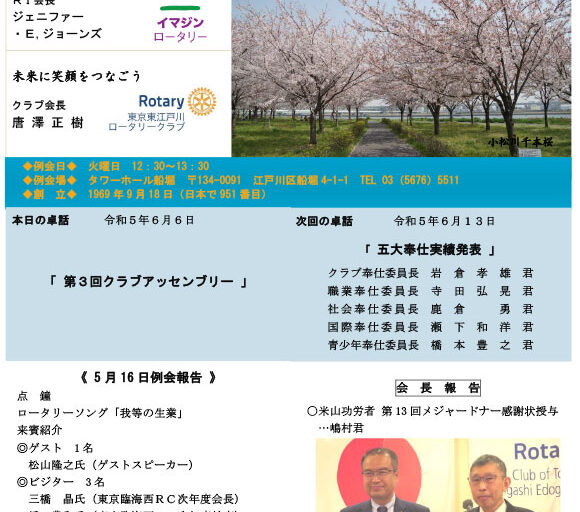 2023年6月6日　週報