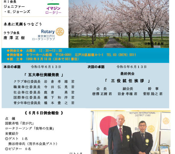 2023年6月13日　週報