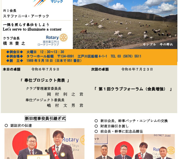 2024年7月9日　週報