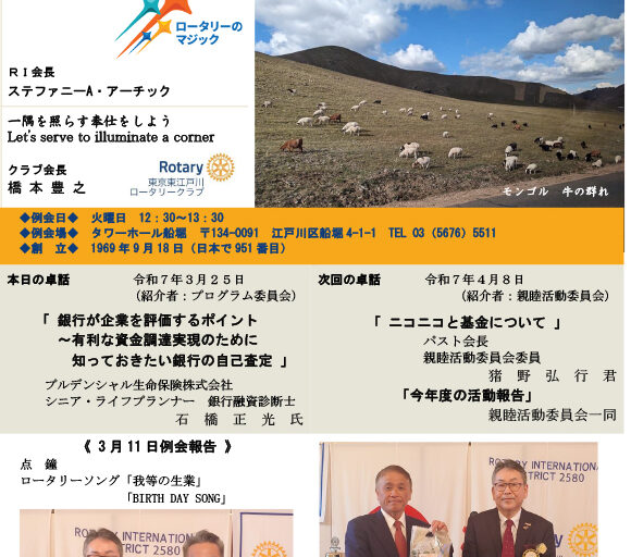 2025年3月25日　週報