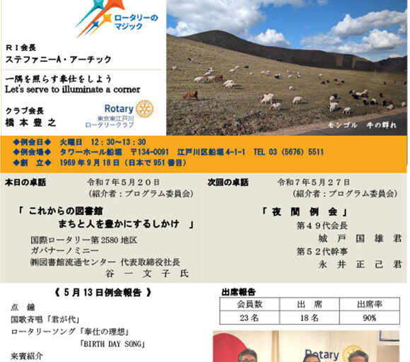 2025年5月20日　週報